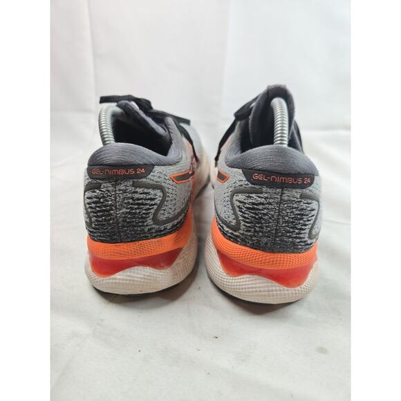 Asics Gel-Nimbus 24 Gray Orange Mens US Size 9.5 1011B359 Running Shoes main image 8